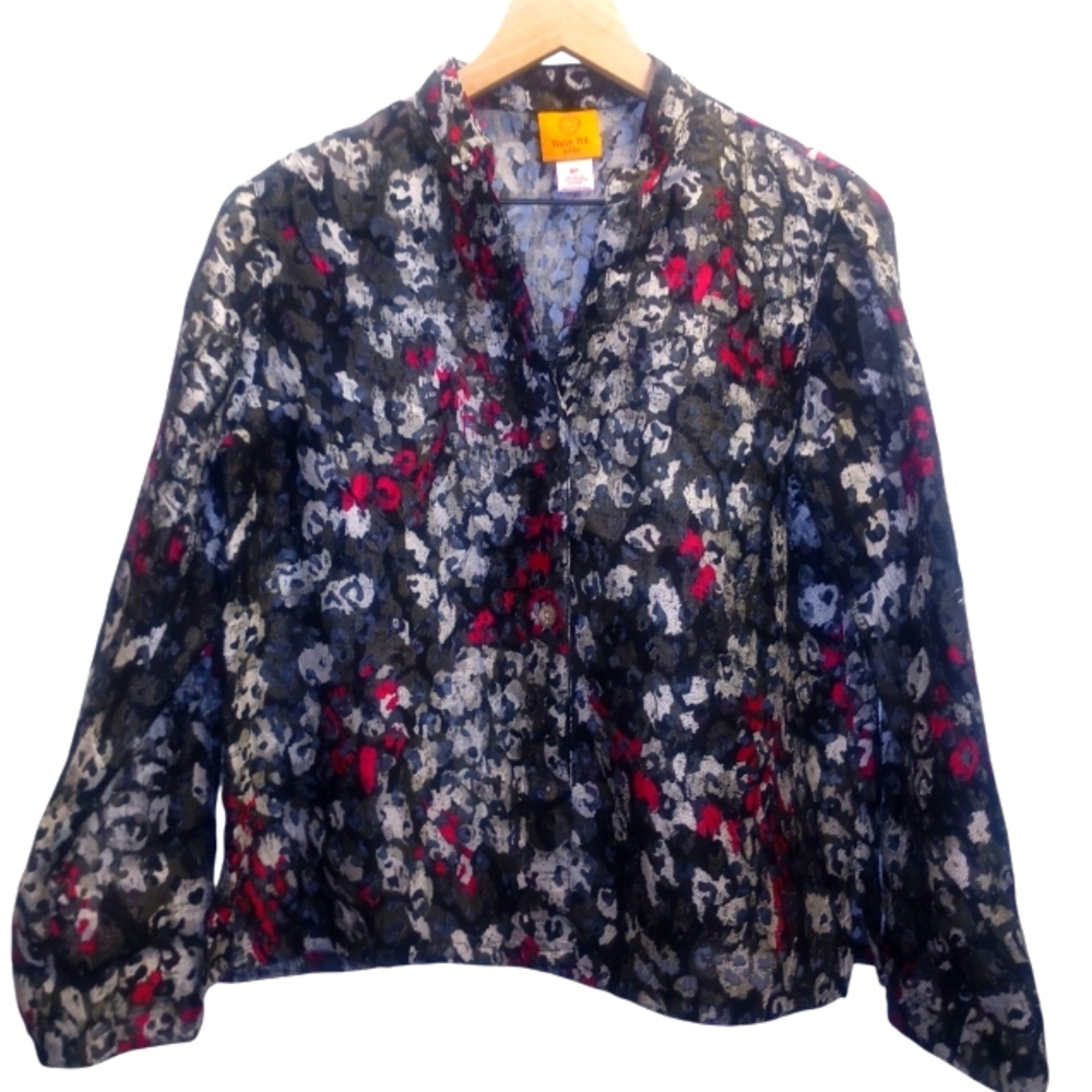 Ruby Rd. Black and Red Blouse - Picture 3 of 3